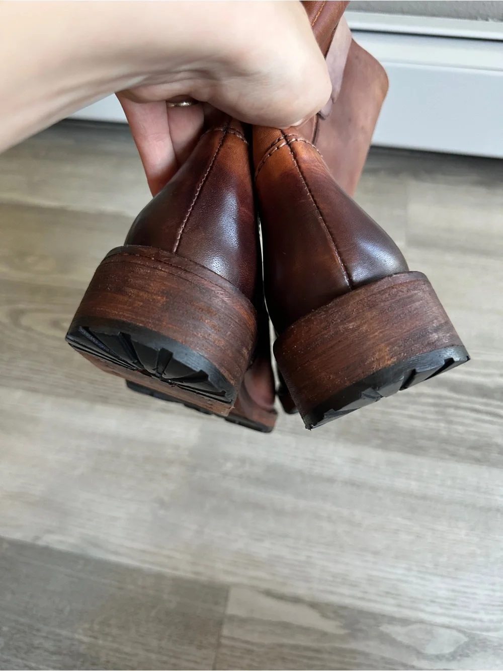 Vintage Foundry Co Brown Leather Alaina Ankle Boots 8